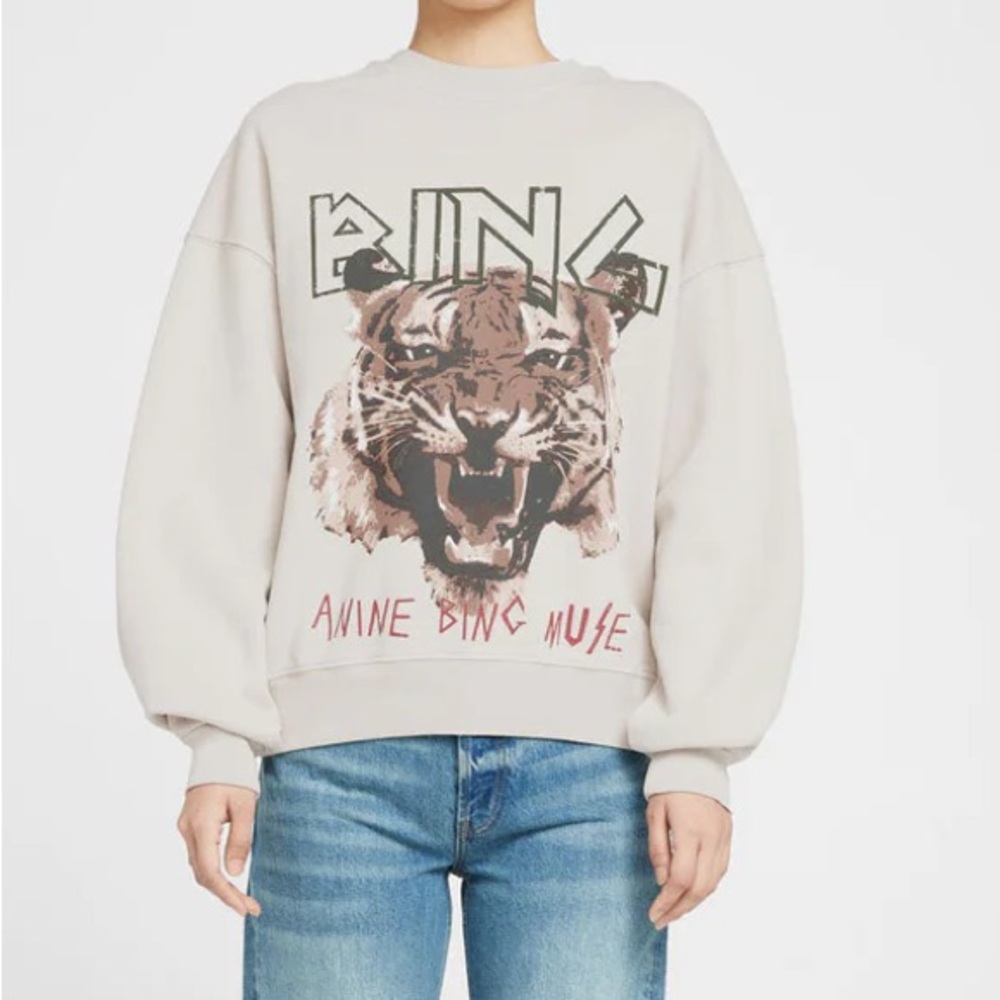 ANINE BING Tiger Sweatshirt size Small